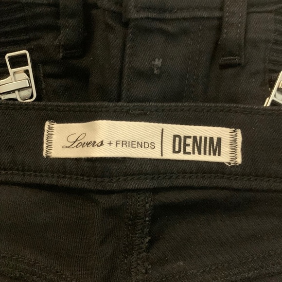 REVOLVE Lovers + Friends Bailey Flare Moto Jean in Black - Picture 6 of 8